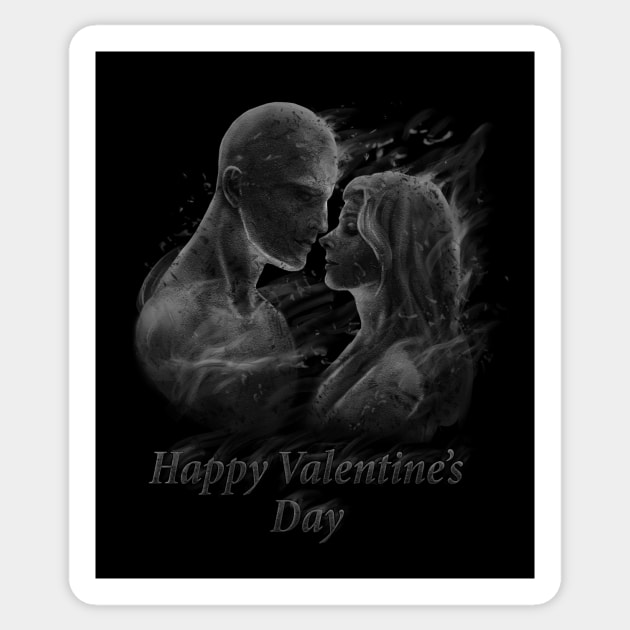 Man and woman valentine's day Sticker by consequat